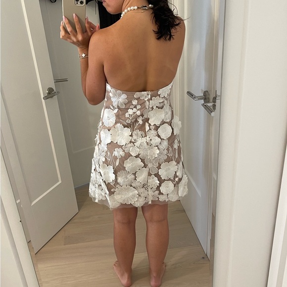 NWT ELLIATT Callista Floral Lace Minidress White and Nude Size Small - Picture 2 of 14